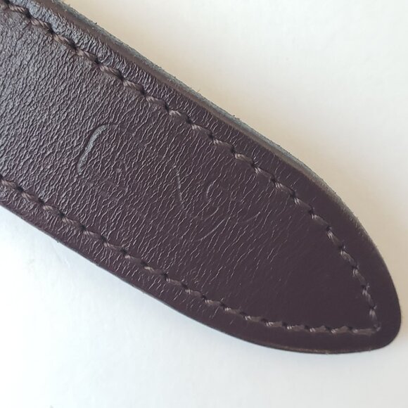 Vineyard Vines Size 26 Boy's Belt Navy Blue Leather Whale Club Belt USA made - Picture 5 of 9